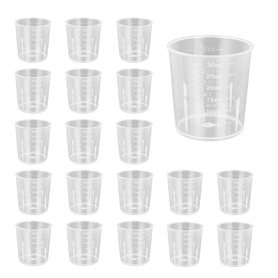Lot de 20 petits gobelets doseurs en plastique de 30 ml - Avec balance - Pour la lessive