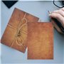 Ensemble de Enveloppes de Papier,12 Papier à Lettre A5 6 Enveloppes Retro 6 Pendentif en Métal 6 Corde de Jute Papier à Lettre V
