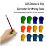 Lot de 12 porte-crayons pour enfants, porte-stylo, poignée de crayon, aide à l'écriture, en silicone ergonomique, épaississement