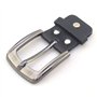 DraCra Lot de 2 boucles de ceinture de rechange carrées à broche unique en cuir véritable très résistant avec boucle de bande et