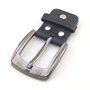 DraCra Lot de 2 boucles de ceinture de rechange carrées à broche unique en cuir véritable très résistant avec boucle de bande et