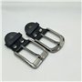 DraCra Lot de 2 boucles de ceinture de rechange carrées à broche unique en cuir véritable très résistant avec boucle de bande et
