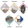 WEESTAAMO Panier de rangement pliable pour jeux d'enfants, boîte de rangement avec poignées, boîte à jouets, maison, chambre à c