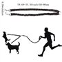 UQMIQURA Laisse Double pour 2 Chiens Peut Être Tourné et Étendu à 360°, Laisse pour Chien Double Chien, pour Promener Deux Chien