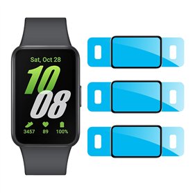Heioloo 3 Pièces Protection Écran pour Samsung Galaxy fit 3 Verre Trempé avec cadre de positionnement [Sans Bulles] 9H Dureté An