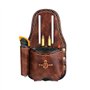 Tourbon Grand support de mètre ruban en cuir véritable pour ceinture Mètre ruban