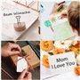 Lot de 200 cartes vierges en papier kraft - Cartes de visite - Cartes vierges à personnaliser soi-même - Cartes de vœux, cartes 
