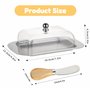 Beurrier - en Acier Inoxydable - Boîte à Beurre - avec Couvercle, Poignée et Spatule - Idéal comme Support à Beurre - pour Froma
