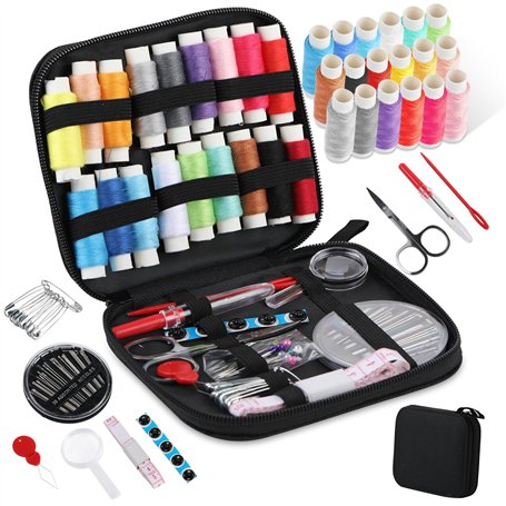 Kit de Couture 86 Pièces - Accessoires de Haute Qualité Ensemble de Réparation de Matelas Performant Idéal pour Réparations Cout