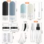 Flacon voyage - Kit voyage produit toilette - Flacons de voyage en silicone - Set de 17 - rechargeables et étanches - parfaits p