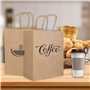Lot de 50 sacs en papier marron avec anse - sacs cadeaux - sacs en papier kraft avec poignée de cordon - 21 x 11 x 27 cm - Sac K
