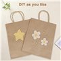 Lot de 50 sacs en papier marron avec anse - sacs cadeaux - sacs en papier kraft avec poignée de cordon - 21 x 11 x 27 cm - Sac K