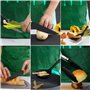 Ensemble de couteaux de cuisine 19 pièces Ensemble d'outils de cuisine avec silicone,comprenant 12 accessoires,5 couteaux,planch