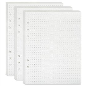 135 Feuilles A5 Recharge Papier en Pointillé - Inserts de Planificateur de Classeur à 6 Anneaux -Pointillés Épais Idéal Pour Car