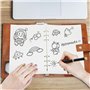 135 Feuilles A5 Recharge Papier en Pointillé - Inserts de Planificateur de Classeur à 6 Anneaux -Pointillés Épais Idéal Pour Car
