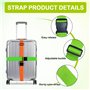 Sangles à Bagage avec 4 Etiquette Valise Avion