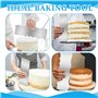2 Pièces Grattoir à Gâteau en Acier Inoxydable, Grattoir à Gâteau en Métal Double Face Lisseur Gâteau Patisserie Peigne de Décor