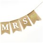 Alnicov Guirlande de drapeaux Mr and Mrs en toile de jute pour bannière de mariage, fête prénatale, accessoires photo de mariage