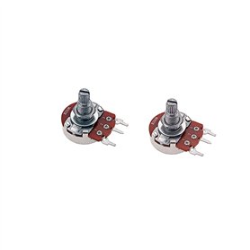 Alnicov Lot de 2 potentiomètres rotatifs linéaires à 3 broches B250K ohm 18 mm