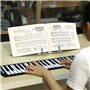 Alnicov Pupitre pliable et réglable pour partitions de musique, tablature de livre de cuisine (bleu)