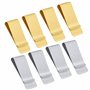 QH-Shop Mince Pince à Billets en Métal 8 Pcs Portefeuille Clips Porte-Cartes pour Crédit Ticket Espèces Document Fixe Cadeau pou