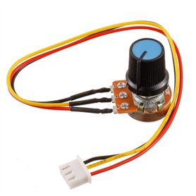 BOJACK B10K 3 bornes Potentiomètre rotatif à cône linéaire WH148 Résistance variable à film de carbone de 10 K ohms avec câble d