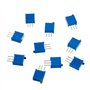 HUAREW 12 valeurs 60 pièces 3296W potentiomètre de tondeuse multitours 100-500 K Ohm bleu 3296 Kit de classification de résistan