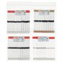 HUAREW 12 valeurs 300 pièces diode de redressement 1N4001 1N4002 1N4004 1N4005 1N4007 1N5404 1N5406 1N5408 Diode Schottky 1N5817