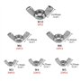 BGTXINGI Lot de 105 écrous papillon en acier inoxydable 304 M3 M4 M5 M6 M8 M10