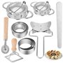 JOSPL 12Pièces Ravioli Maker Machine à boulettes Maker Moule à Ravioli Acier Inoxydable Emporte-pièce Ravioli gâteau Biscuit Coo
