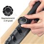 TTSTOIEE Aiguiseur Couteaux Multifonctionnel Pour La Cuisine, avec bouton d'angle réglable, aiguisoir en acier au tungstène et e