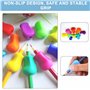 Aestustheri Lot de 12 poignées de crayon colorées en silicone – Aide à l'écriture pour enfants et adultes – Prise en main amélio