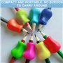 Aestustheri Lot de 12 poignées de crayon colorées en silicone – Aide à l'écriture pour enfants et adultes – Prise en main amélio