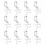 Lot de 12 clips de cantonnière transparents en plastique de 4