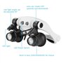 PROW® Nouveau Bandeau Head-Worn Lunettes Loupe 10x 15x 20x 25x LED Réparation de Montres pour bijoutier Gamer pour agrandissemen