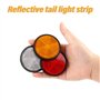 Xbessc 12 Pièces Catadioptre Rond Plastique Catadioptres Jaune Blanc Rouge Réflecteur avec Vis Écrous Réflecteur pour Velo Moto 