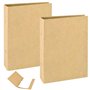 XIAQICA 2 pièces Classeur A5 en Papier Kraft 2 Anneaux Classeur Rechargeable Classeurs à Anneaux Kraft pour Bureau l'école Multi