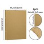 XIAQICA 2 pièces Classeur A5 en Papier Kraft 2 Anneaux Classeur Rechargeable Classeurs à Anneaux Kraft pour Bureau l'école Multi