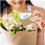 XIAQICA 100Pcs Mini Enveloppe Papier Kraft+100Pcs Carte vierges Papier enveloppe cadeau avec Fermoir Coeur Petites Enveloppes Ca