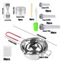 XIAQICA Kit de Fabrication de Bougies Fabrication Bougie Meche Bougie 210 Mèches pour Bougies 2 Plaques Fixes 10 Feuilles de Rub