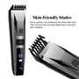 Tondeuse Cheveux Professionnelle Tondeuse Barbe Electrique Imperméable avec Peigne de Réglage Motorisé, Rechargeable Tondeuse Ho
