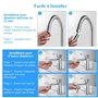 Newfulam Aérateur Pivotant 360° pour Robinet, Économiseur d'Eau M22-M24, Filtre Ajustable, Pulvérisateur Multifonction en Laiton