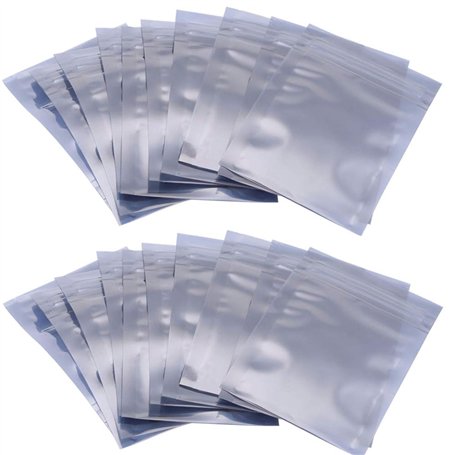 SUNFUA 100 Pièces Refermables Pochette Antistatique Antistatiques Sacs Transparent pour Matériel électronique et Composant élect