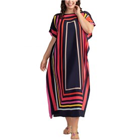 L-Peach Femme Eté Kimono Robe Longue de Plage Beachwear Paréo Maillots de Bain Cover Ups