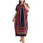 L-Peach Femme Eté Kimono Robe Longue de Plage Beachwear Paréo Maillots de Bain Cover Ups
