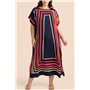 L-Peach Femme Eté Kimono Robe Longue de Plage Beachwear Paréo Maillots de Bain Cover Ups