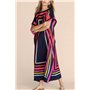L-Peach Femme Eté Kimono Robe Longue de Plage Beachwear Paréo Maillots de Bain Cover Ups