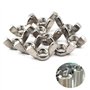Ecrou Papillon en Acier Inoxydable 50 Pièces M6 Écrous à Oreilles Ecrous à Ailette Filetage Métrique Femelle Outils Bricolage Ou