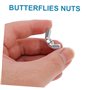 Ecrou Papillon en Acier Inoxydable 50 Pièces M6 Écrous à Oreilles Ecrous à Ailette Filetage Métrique Femelle Outils Bricolage Ou