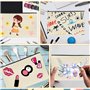 Shirene Trousse de Maquillage en Toile,10 PCS Sac en Toile,Trousse de Toilette pour Bricolage,Trousses à Crayons,Trousses pour M